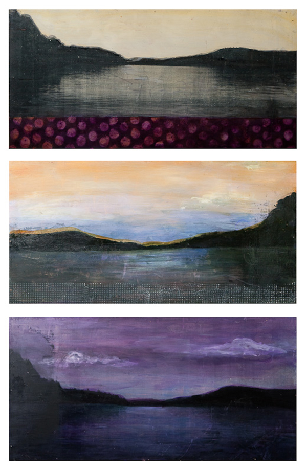 Horizontal Horizon series 3 panels