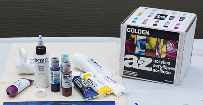 GOLDEN A-Z ACRYLICS ACRYLIQUES KIT